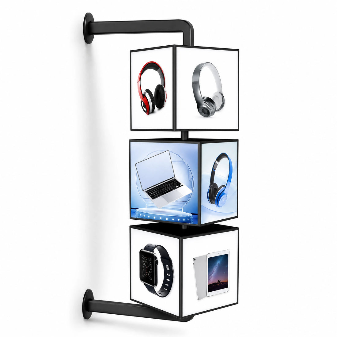 LQ Side Wall-Mounted Rotating LED Light Box Sign