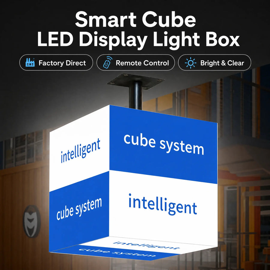LQ Freestanding Rotating LED Light Box Sign