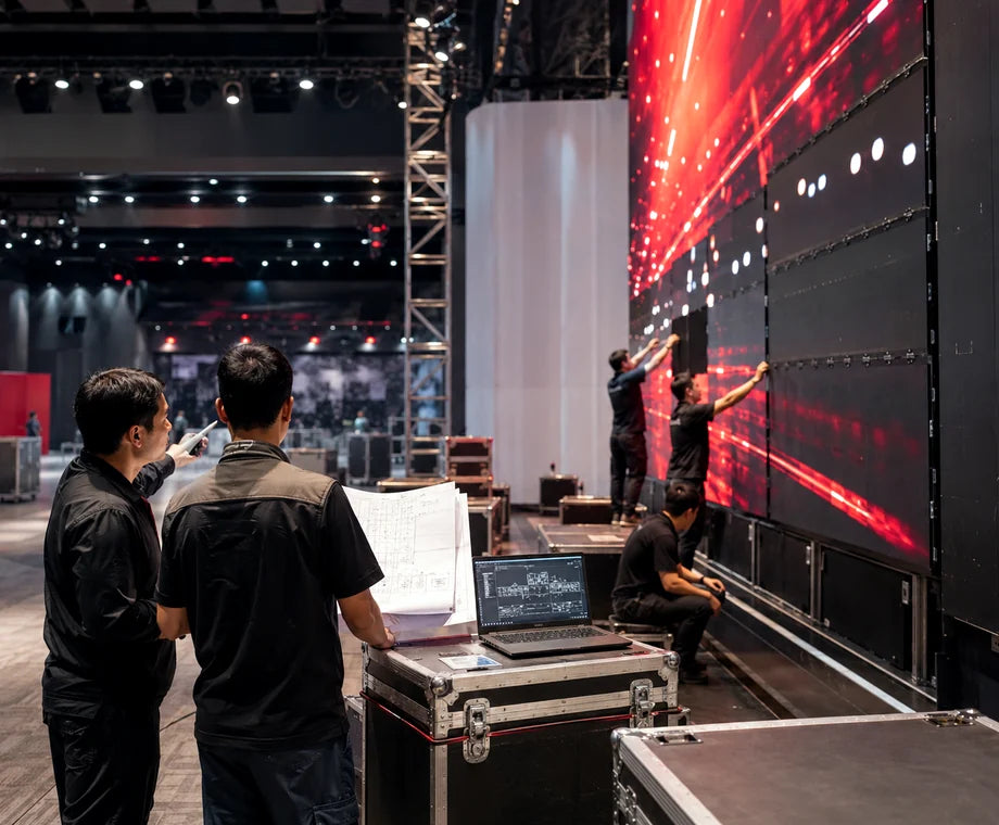 LED display project installation support