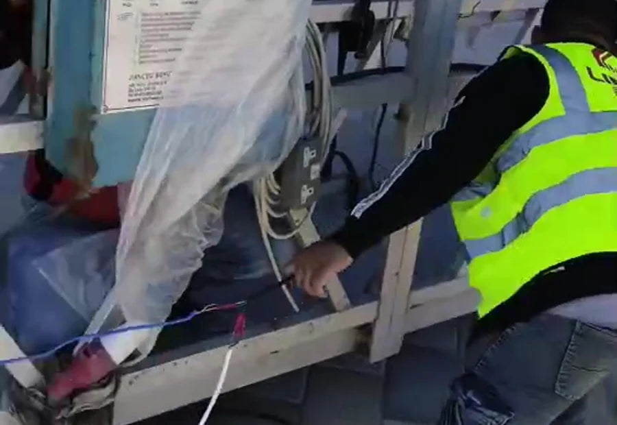 On-site LED display installation and safety work