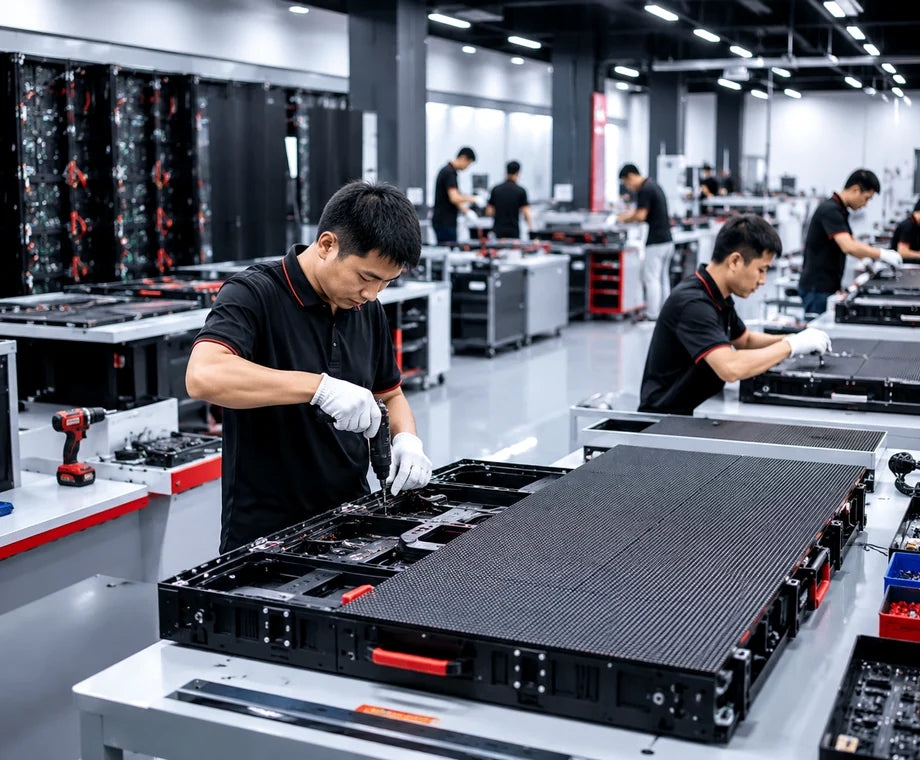 LED cabinet assembly process